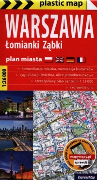 Plastic map Warszawa 1:26 000 plan - okładka książki