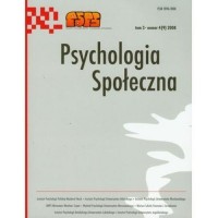 Psychologia Społeczna 4/2008 - okładka książki
