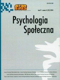 Psychologia Społeczna. Tom 9 nr - okładka książki