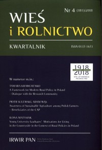 Wieś i Rolnictwo 2018/4 (181) - okładka książki