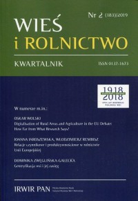 Wieś i rolnictwo 2019/2 (183) - okładka książki