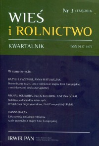 Wieś i rolnictwo 3/2016 - okładka książki