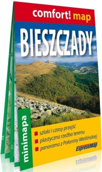 Bieszczady laminowana mapa turystyczna - okładka książki