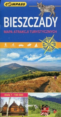Bieszczady mapa atrakcji turystycznych - okładka książki
