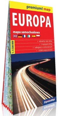 Europa kartonowa mapa samochodowa - okładka książki