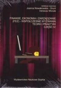 Finanse, ekonomia i zarządzanie - okładka książki