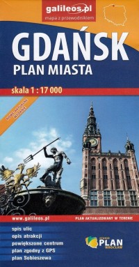 Gdańsk mapa 1:17 000 - okładka książki