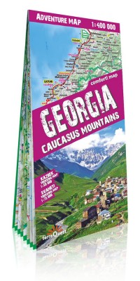 Georgia laminowana mapa samochodowo-turystyczna - okładka książki