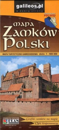 Mapa Zamków Polski 1:900 000 - okładka książki