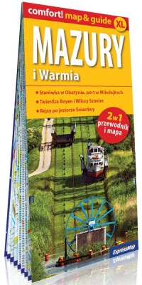 Mazury i Warmia laminowany map&guide - okładka książki