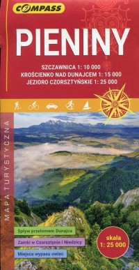 Pieniny mapa turystyczna 1:25 000 - okładka książki