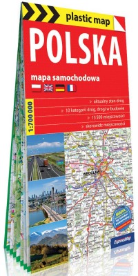 Polska foliowana mapa samochodowa - okładka książki