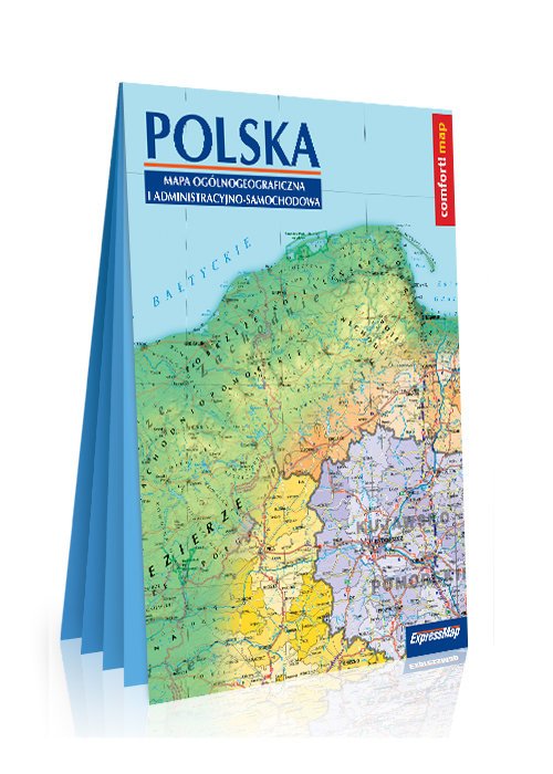 mapa internetowa samochodowa Polska. Mapa ogólnogeograficzna i administracyjno   samochodowa 