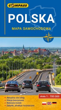 Polska mapa samochodowa 1: 700 - okładka książki