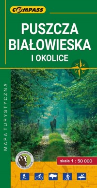 Puszcza Białowieska mapa laminowana - okładka książki