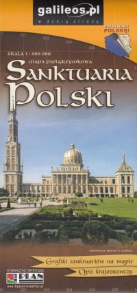 Sanktuaria Polski - mapa pielgrzymkowa, - okładka książki