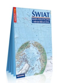 Świat Mapa polityczna i krajobrazowa - okładka książki