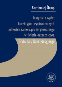 Instytucja wpłat korekcyjno-wyrównawczych - okładka książki