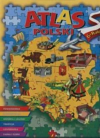 Ilustrowany atlas Polski (6 x puzzle) - okładka książki