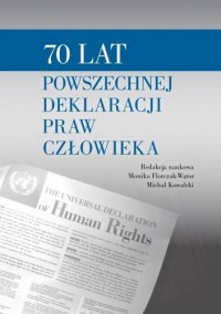 70 lat Powszechnej Deklaracji Praw - okładka książki