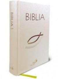 Biblia z rybką - biała z paginatorami - okładka książki