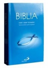 Biblia z rybką - niebieska z paginatorami - okładka książki