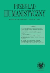 Przegląd Humanistyczny 1/2020 - okładka książki
