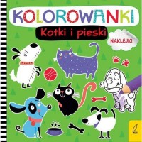 Kolorowanki z naklejkami Kotki - okładka książki