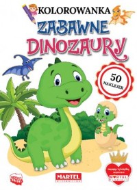 Zabawne dinozaury z naklejkami - okładka książki