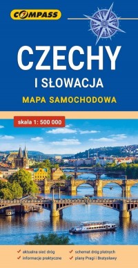 Mapa samochodowa Czechy i Słowacja - okładka książki
