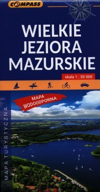 Mapa tur. Wielkie jeziora mazurskie - okładka książki
