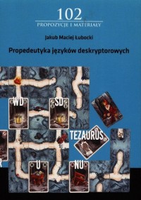 Propedeutyka języków deskryptorowych. - okładka książki