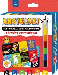 Angielski karty edukacyjne i kolorowanka - okładka podręcznika