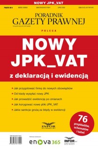 Nowy JPK_VAT z deklaracją i ewidencją. - okładka książki
