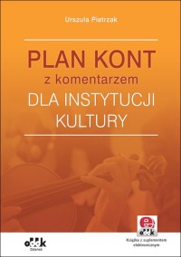 Plan kont z komentarzem dla instytucji - okładka książki