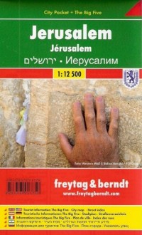 Jerozolima laminowany plan miasta - okładka książki