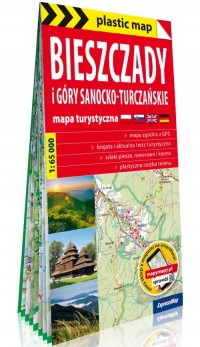 Plastic map Bieszczady i Góry Sanocko-Turczańskie - okładka książki