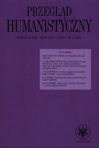 Przegląd Humanistyczny 2/2020 - okładka książki