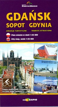 Gdańsk Sopot Gdynia plan miasta - okładka książki