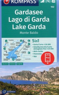 Jezioro Garda mapa + przewodnik - okładka książki