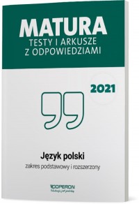 Język polski Matura 2021. Testy - okładka podręcznika