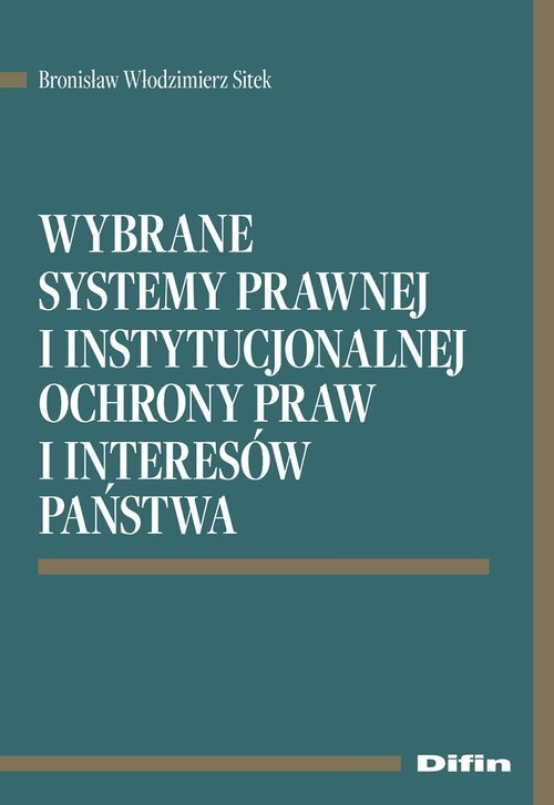 powiększ Wybrane systemy prawnej i instytucjonalnej - okładka książki