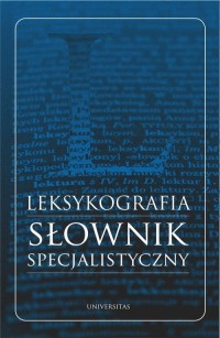 Leksykografia. Słownik specjalistyczny - okładka książki