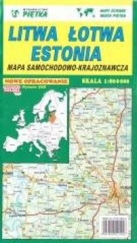 Litwa, Łotwa, Estonia 1:800 000 - okładka książki