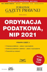 Ordynacja podatkowa NIP 2021. Podatki-Przewodnik - okładka książki