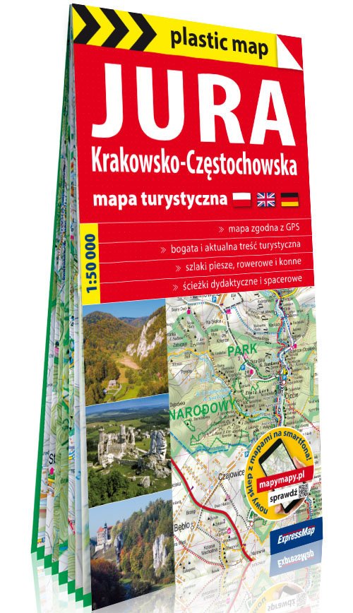 Przewodnik Turystyczny Po Jurze Krakowsko Częstochowskiej Jura Krakowsko-Częstochowska foliowana mapa turystyczna 1:50 000