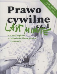 Last Minute Prawo Cywilne cz.1 - okładka książki