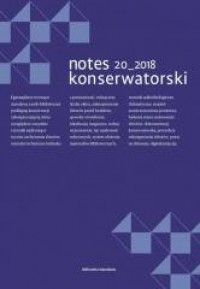 Notes Konserwatorski nr. 20/2018 - okładka książki