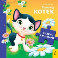 Książka z puzzlami. Nieśmiały kotek - okładka książki