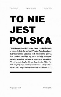 To nie jest Polska - okładka książki